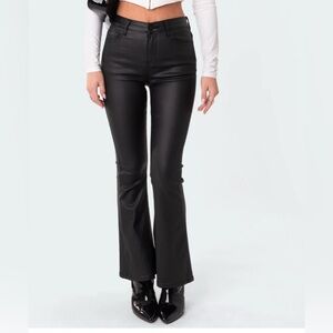 Edikted Black Flare Jeans Petite